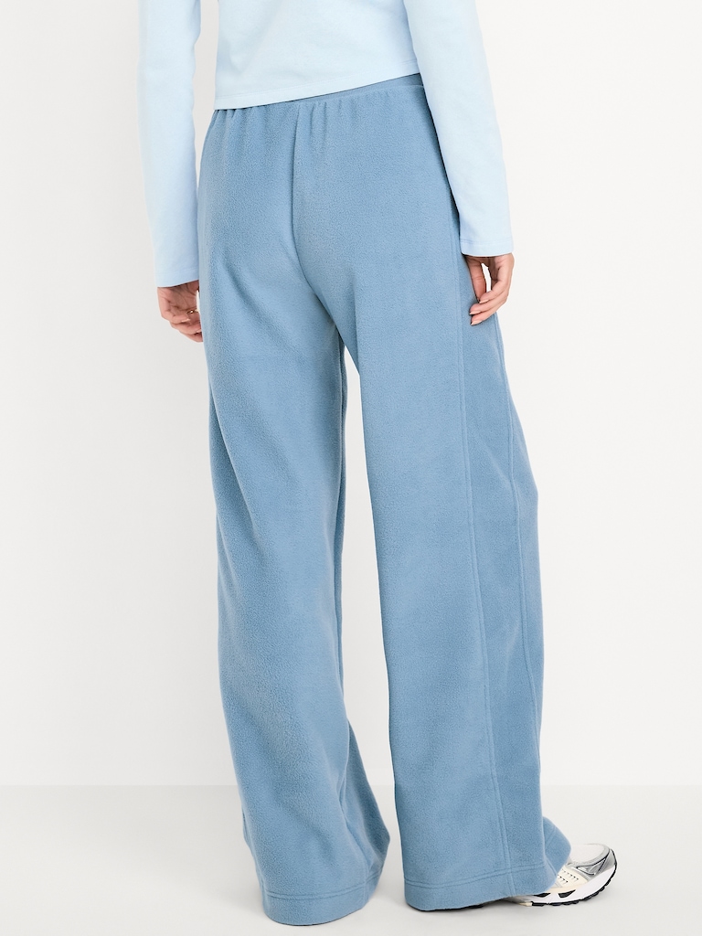 Extra High-Waisted Microfleece Wide-Leg Sweatpants