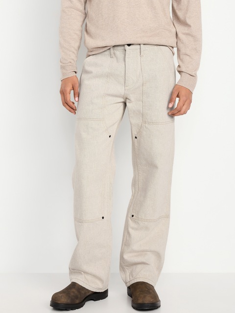 Pantalon Homme Jeans Beige Clair - Maine England, Taille 40, Longueur De Jambe 31 - Occasion Très Bon état