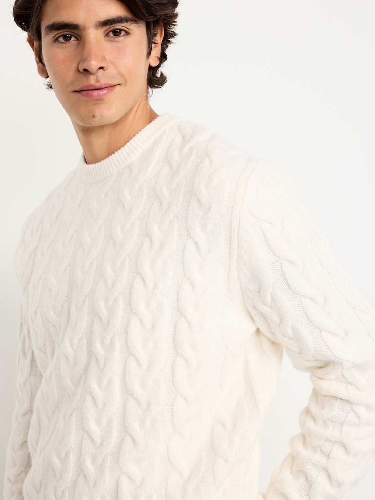 SoSoft Crew-Neck Cable-Knit Sweater