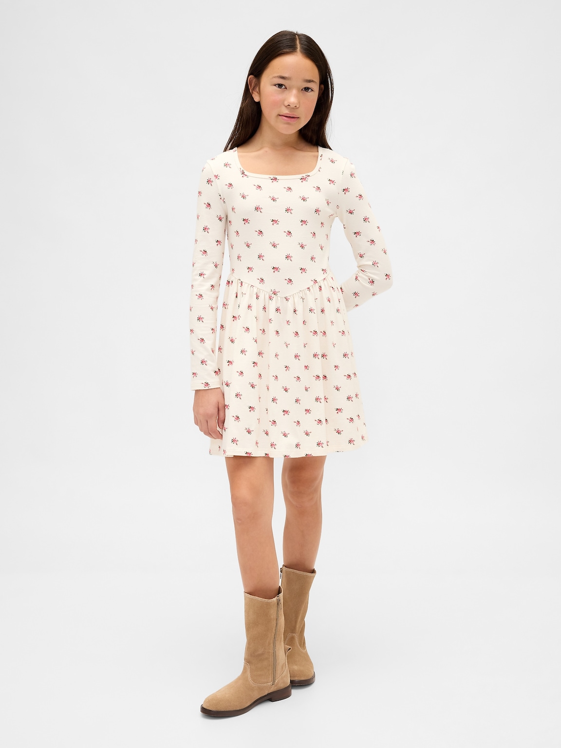 Kids Square-Neck Dress