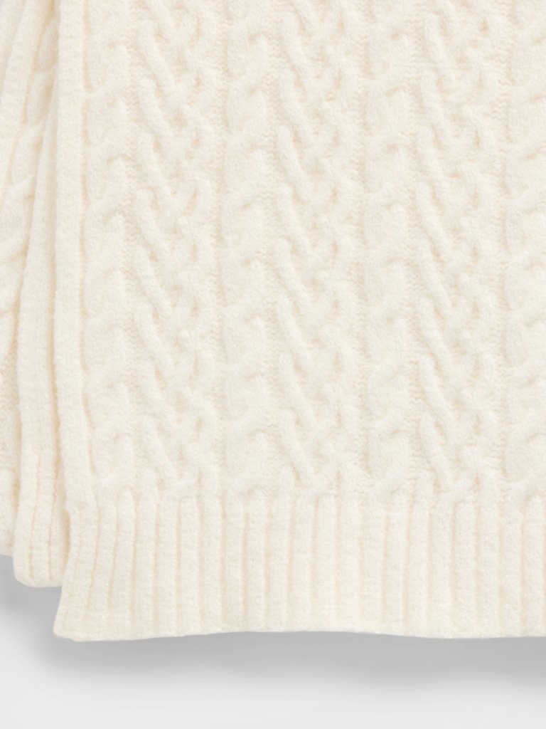 CashSoft Cable-Knit Scarf