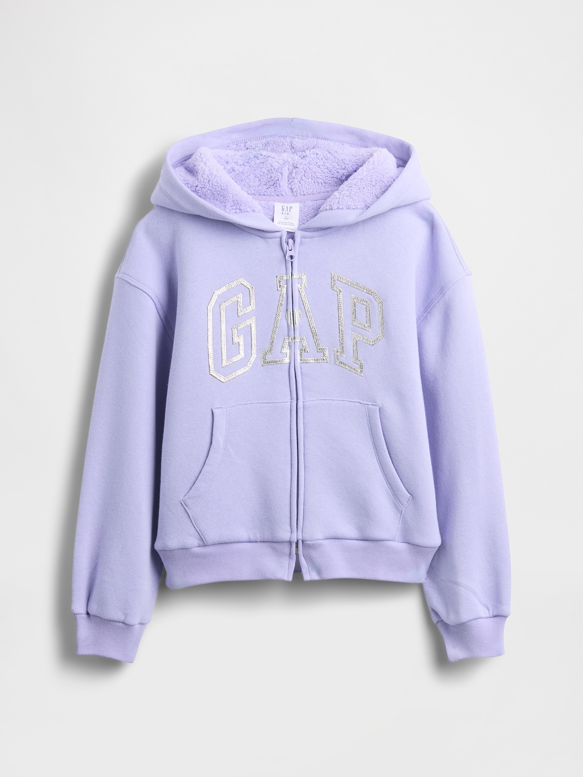 Kids Sherpa-Lined Graphic Logo Hoodie