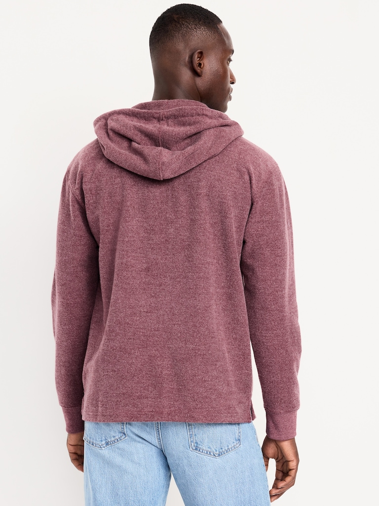 Plush Rugby Pullover Hoodie