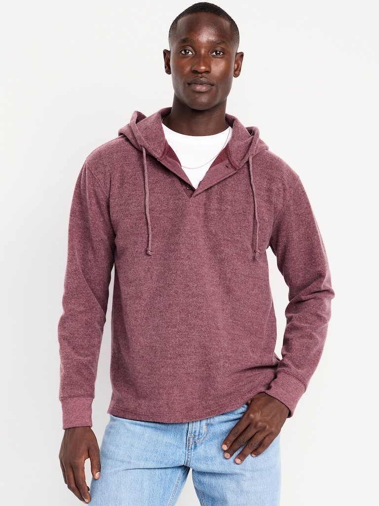 Plush Rugby Pullover Hoodie