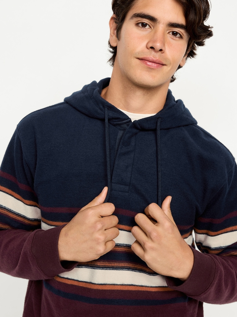 Plush Rugby Pullover Hoodie