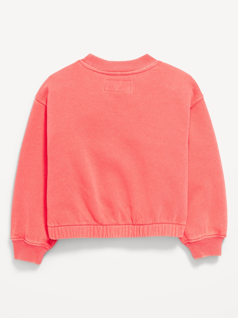 Balloon-Sleeve Sweatshirt for Toddler Girls