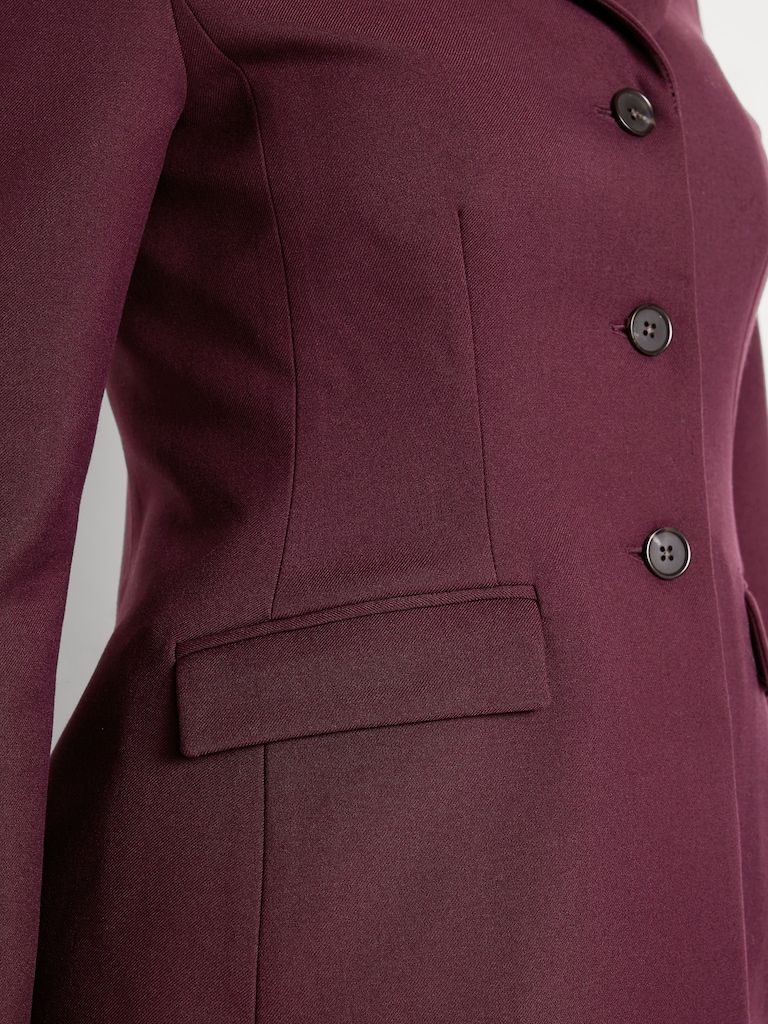 Fitted Button-Front Blazer