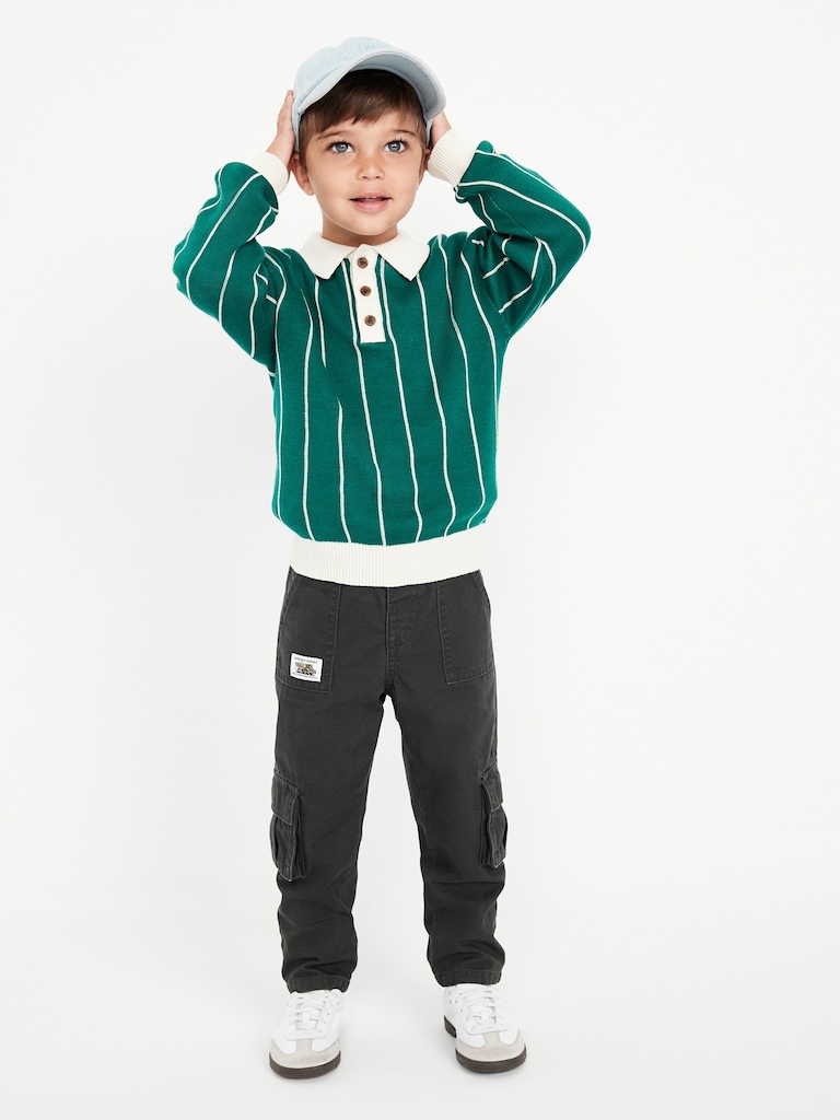 Long-Sleeve Collared Sweater for Toddler Boys