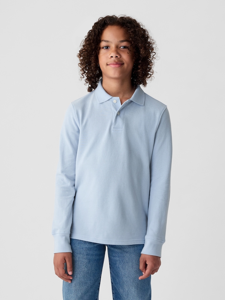 Kids Organic Cotton Uniform Polo Shirt