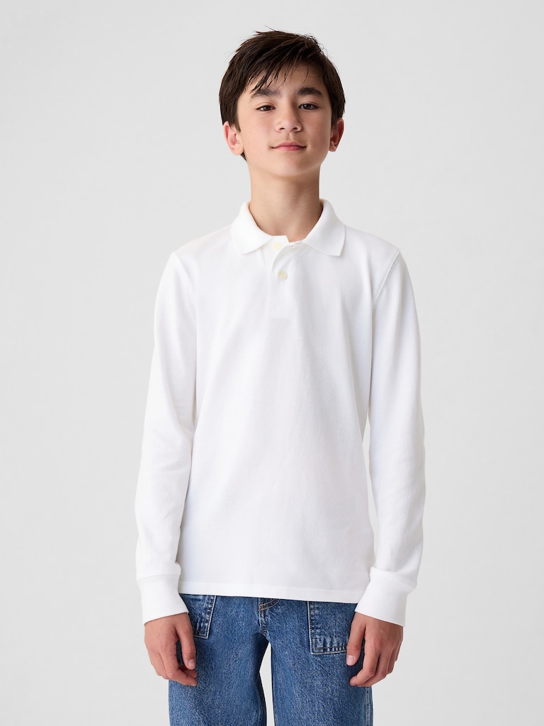 Kids Organic Cotton Uniform Polo Shirt