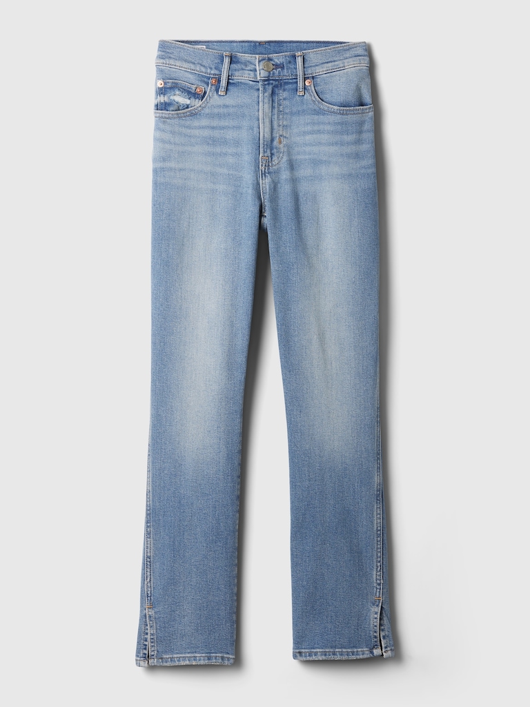Mid Rise Vintage Slim Split-Hem Jeans