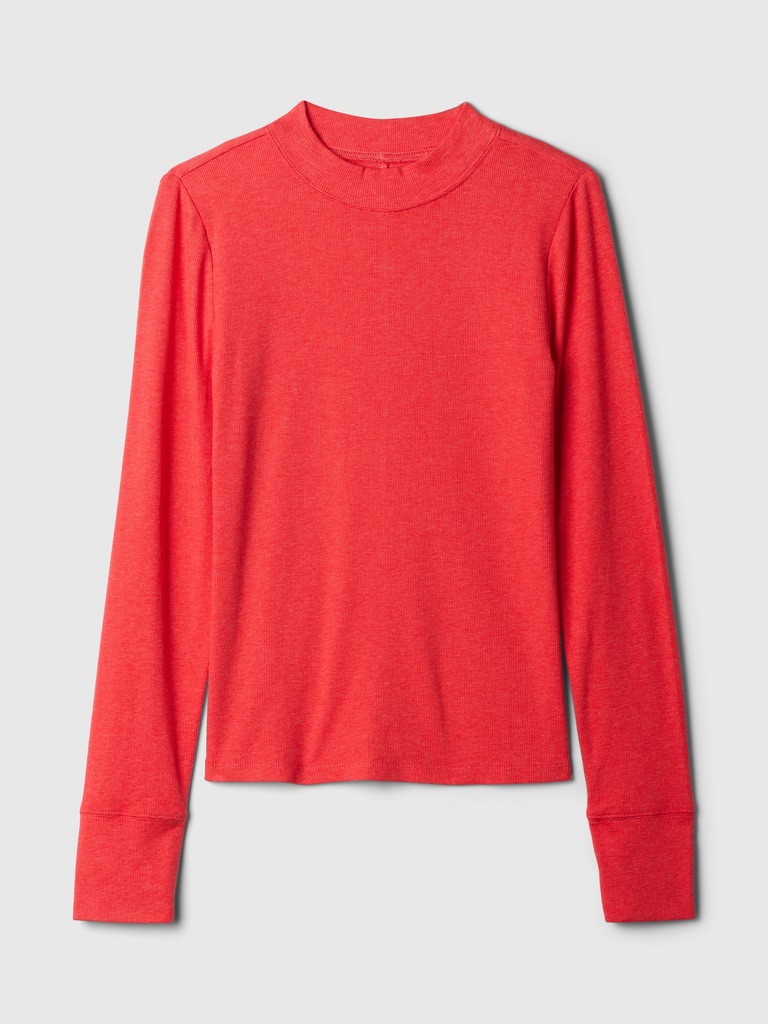 Essential Rib Mockneck T-Shirt