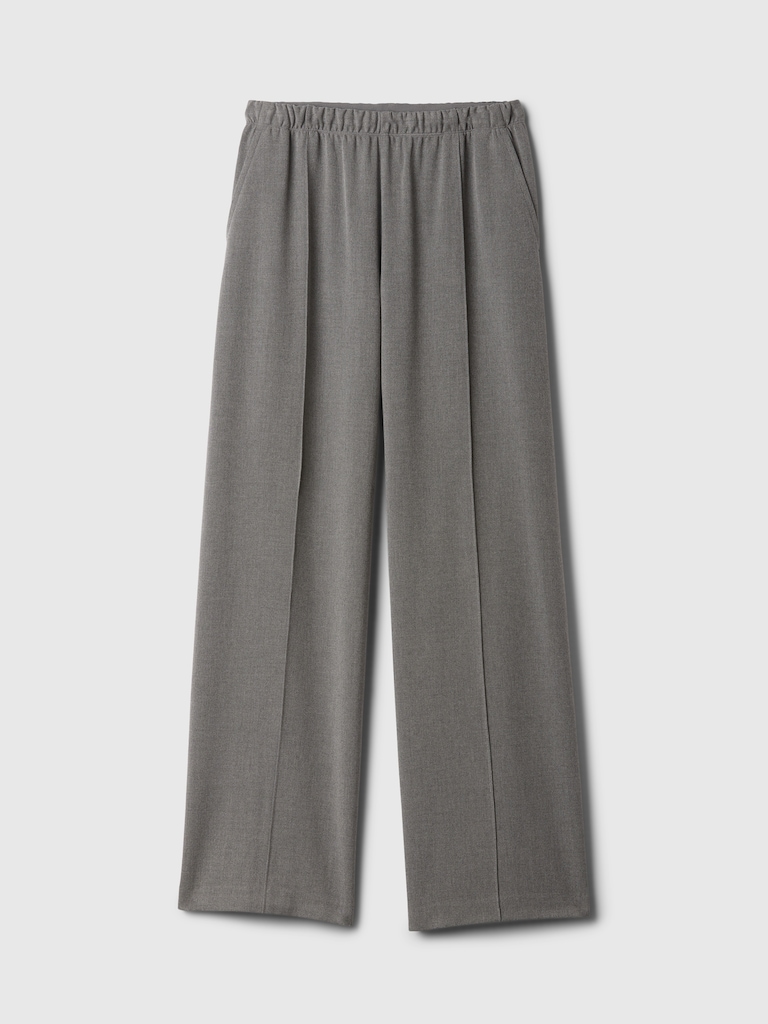 Wide-Leg Seamed Easy Pants