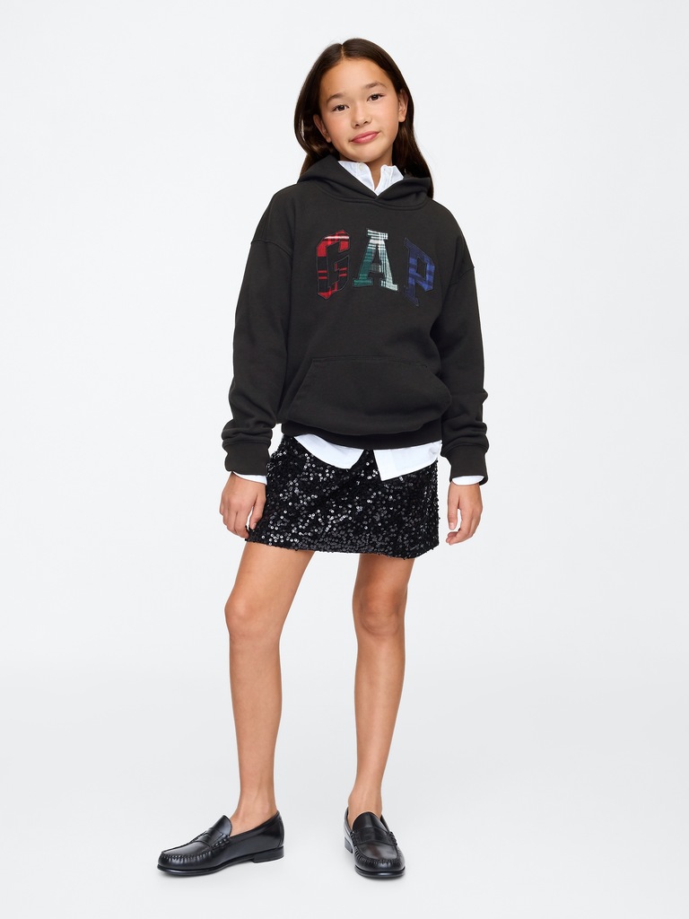 Kids Vintage Soft Textured Logo Hoodie