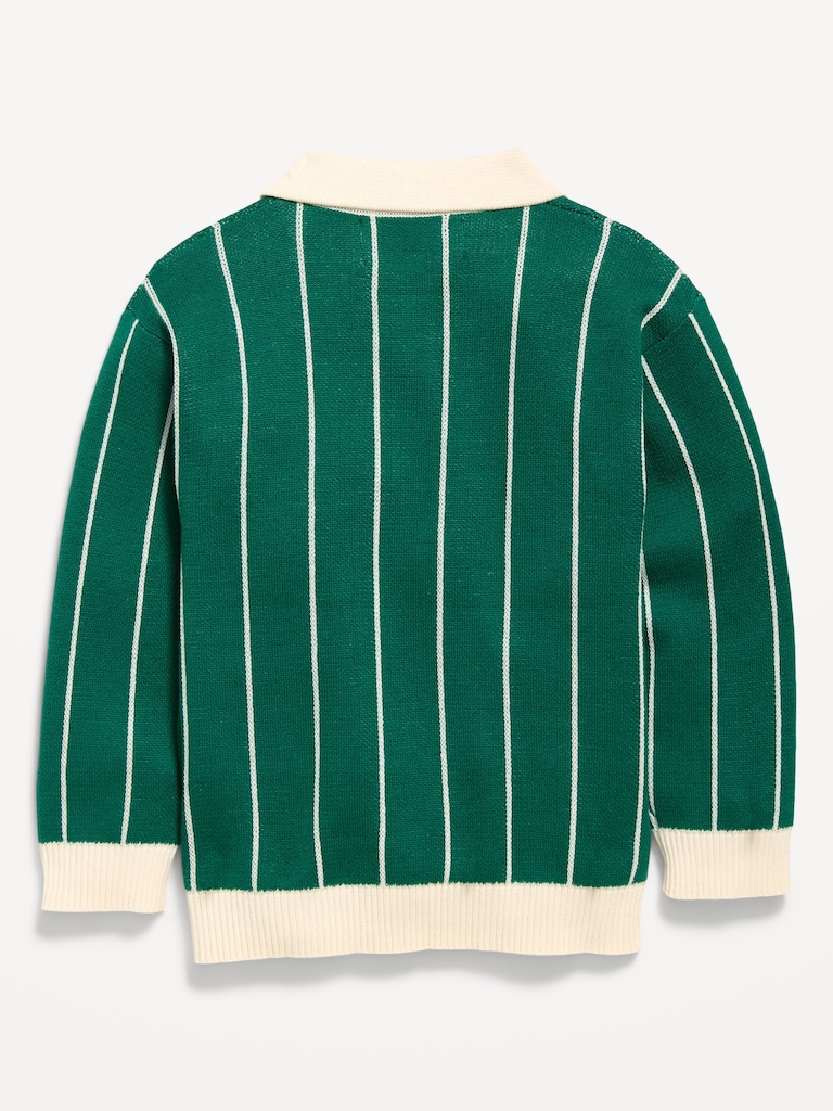 Long-Sleeve Collared Sweater for Toddler Boys