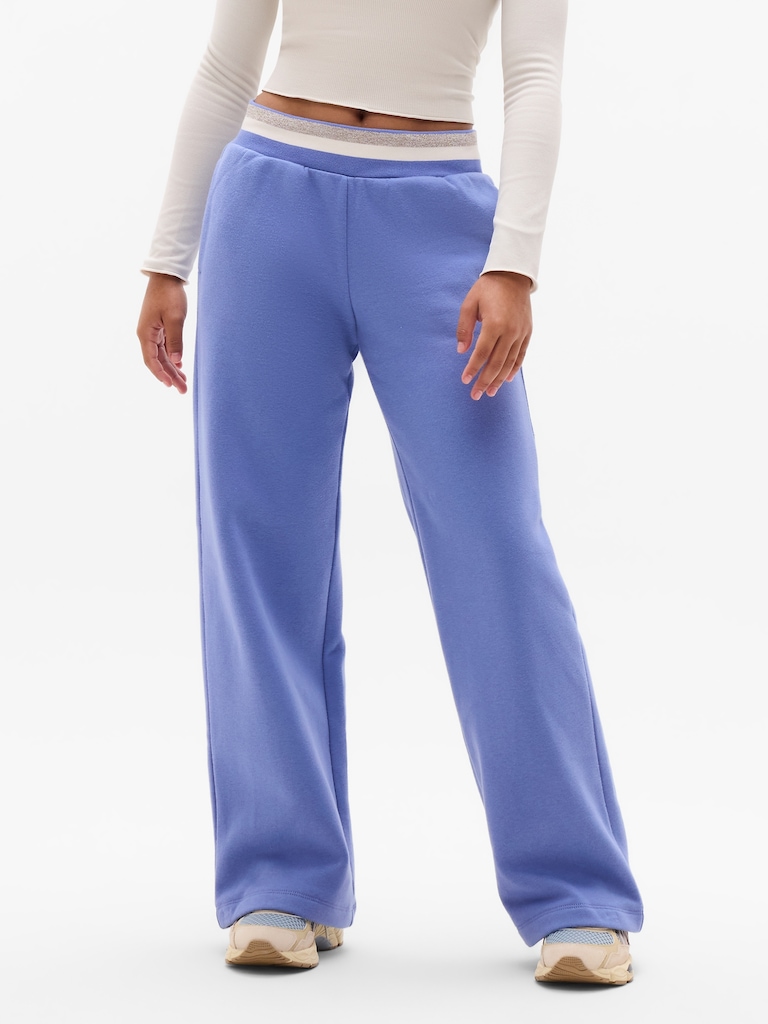 Athleta Girl All Day Sparkle Rib Wide Leg Pant