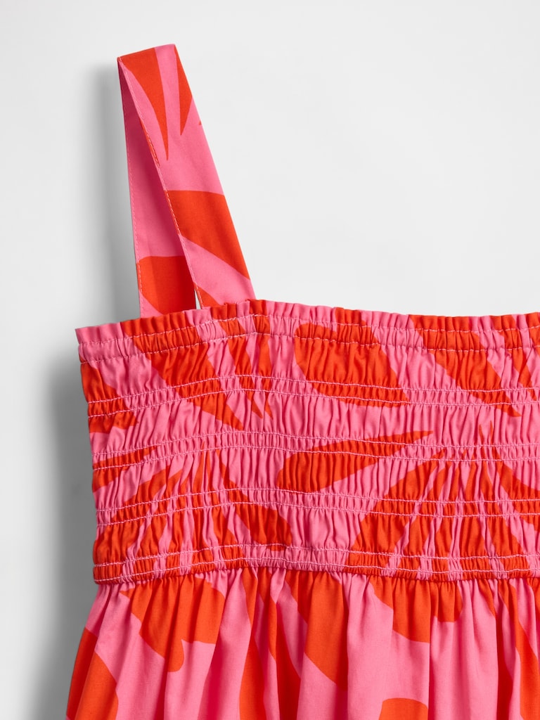 Kids Smocked Poplin Dress