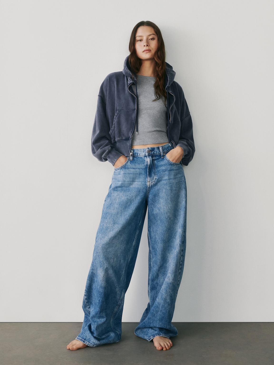 VintageSoft Wedge Zip Hoodie