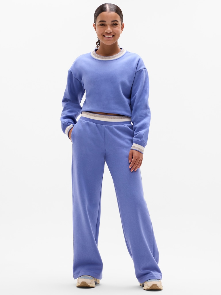 Athleta Girl All Day Sparkle Rib Wide Leg Pant