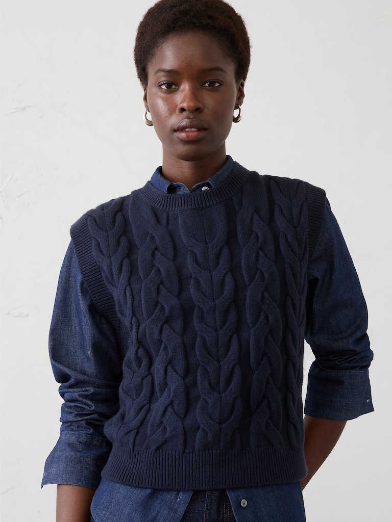 Cable Sweater Vest