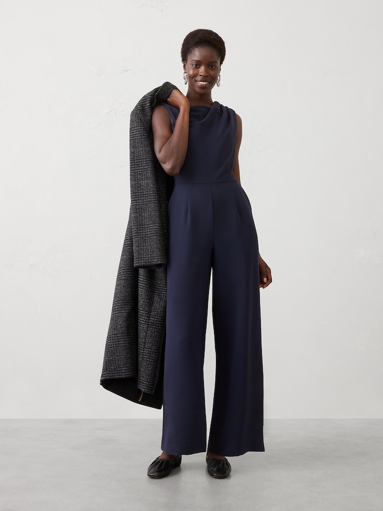 Cowl-Neck Jumpsuit