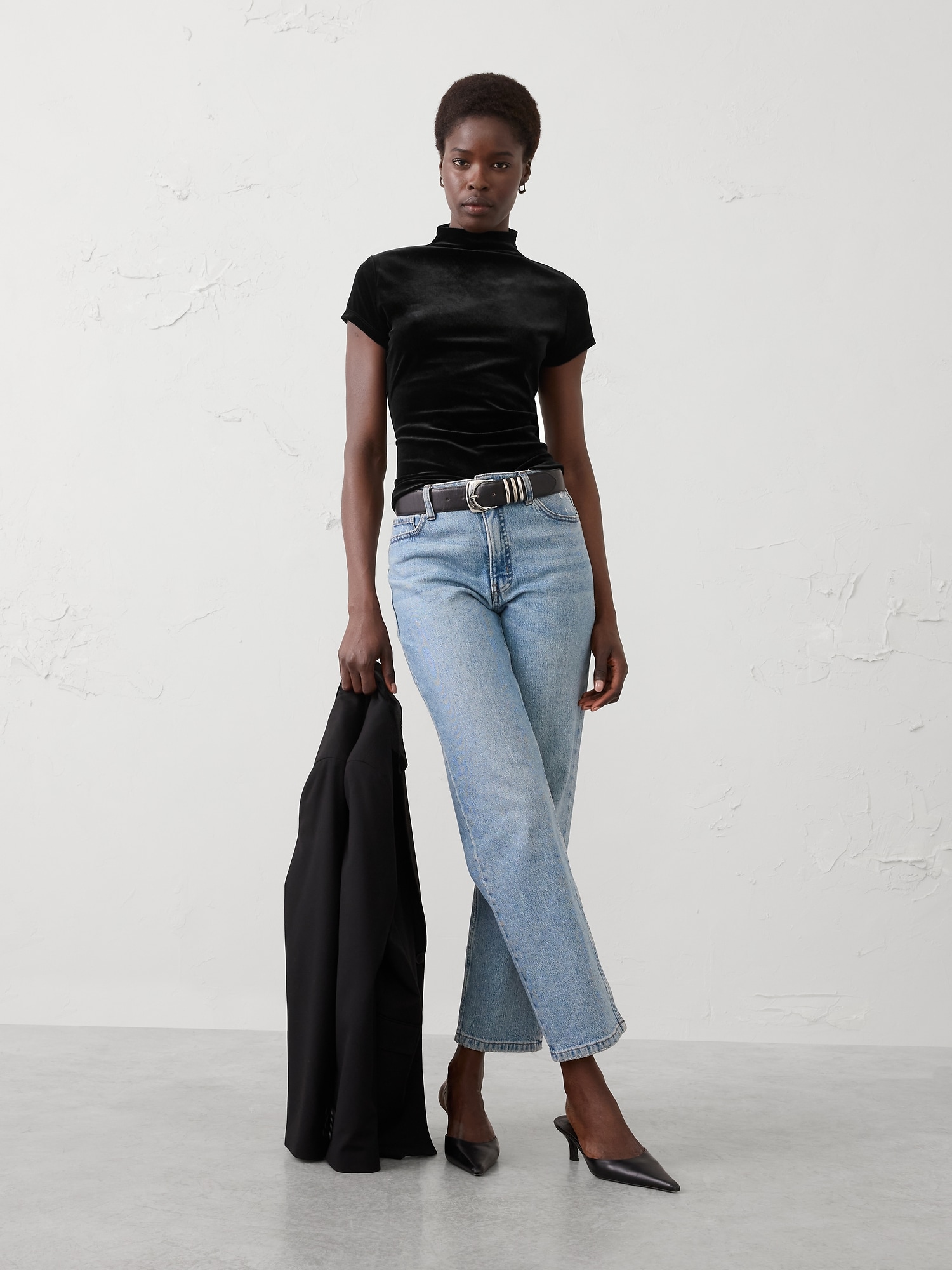 Women's Black Tops & Blouses | Banana Republic Factory