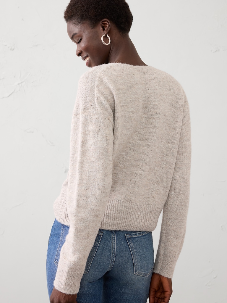 Henley Brushed Pullover Sweater