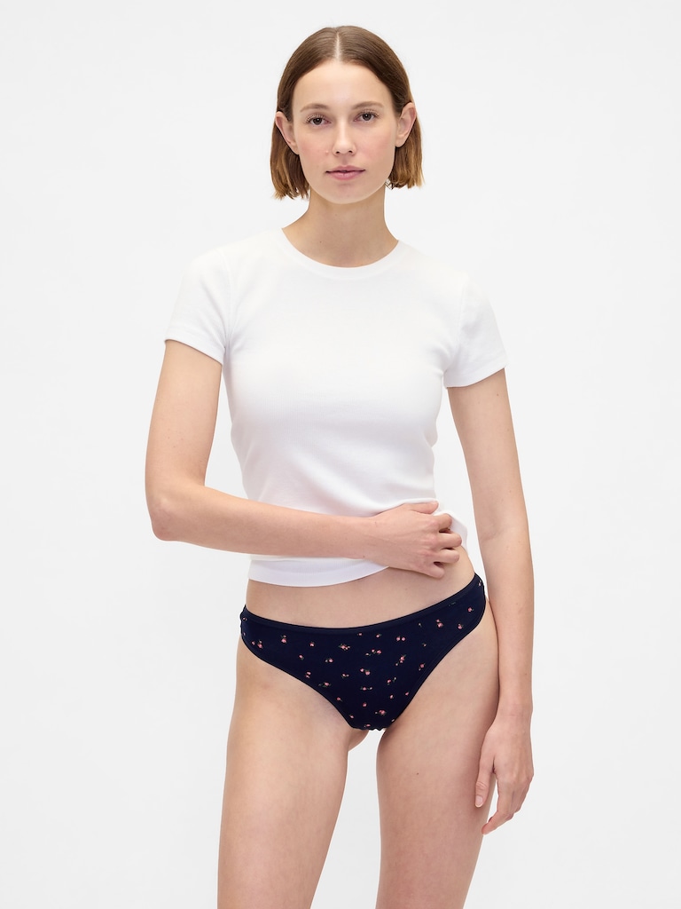 Organic Stretch Cotton Thong