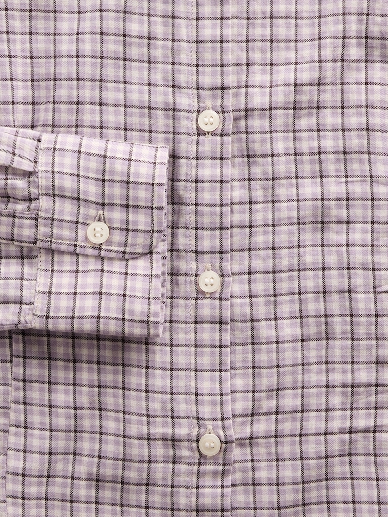Flannel Fitted Plaid Shirt
