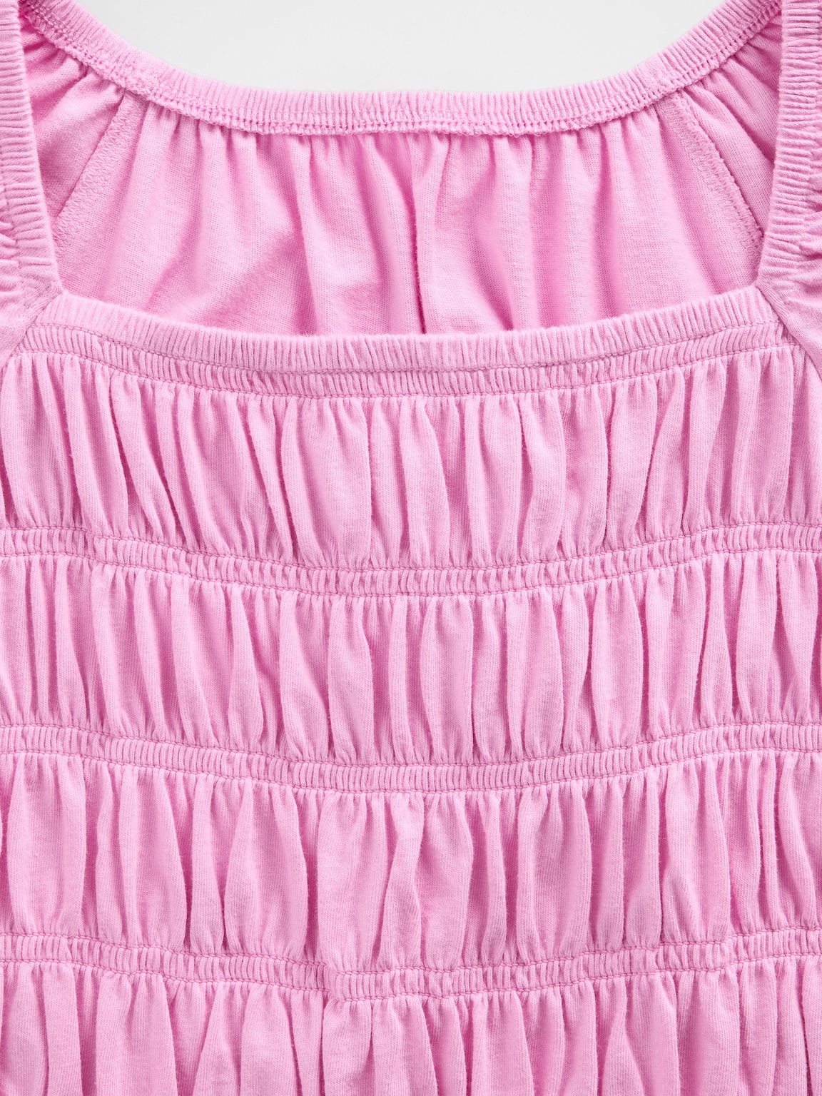 Kids Smocked Square-Neck Top