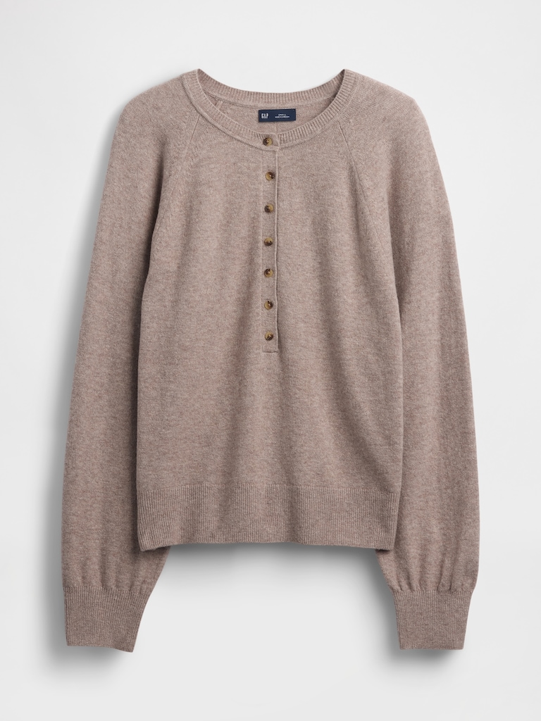 CashSoft Henley Sweater