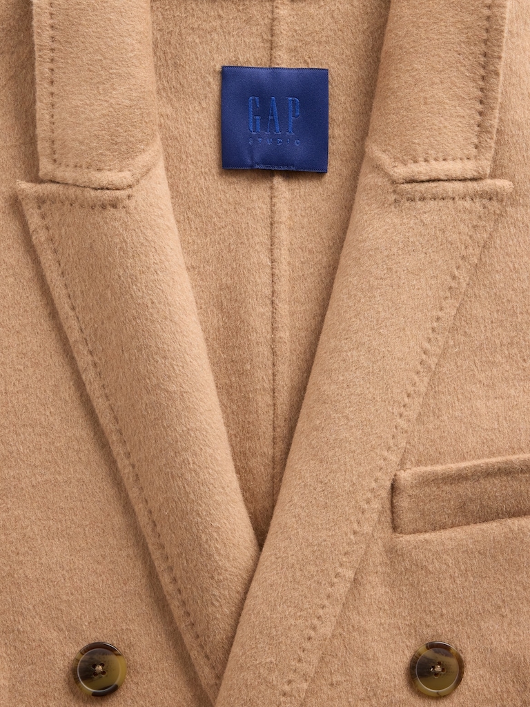 GapStudio Wool-Blend Double-Breasted Coat