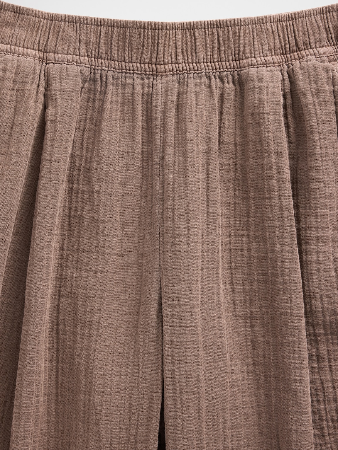 Cotton Gauze Easy Barrel Pants