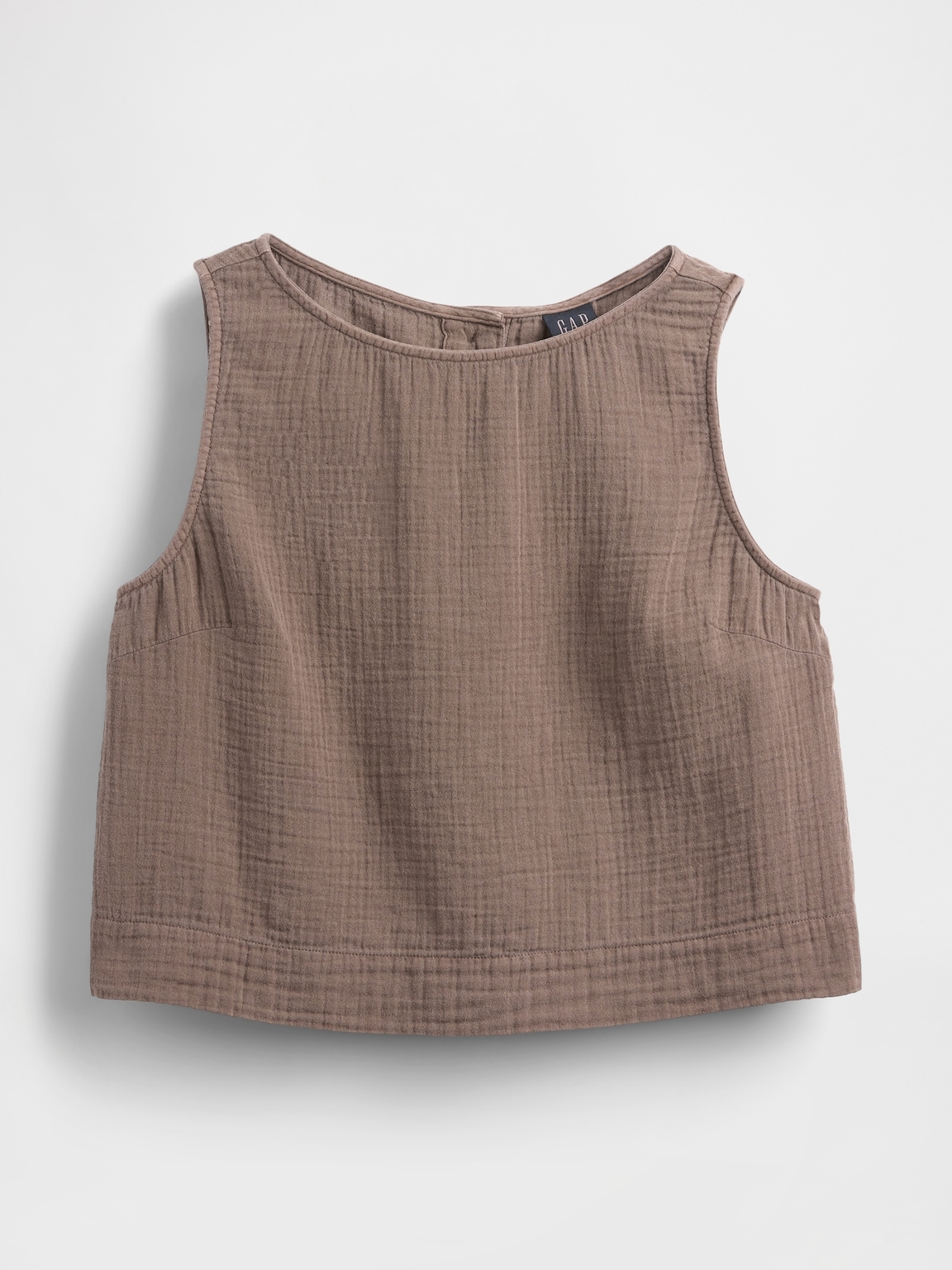 Cotton Gauze Crop Shell Top