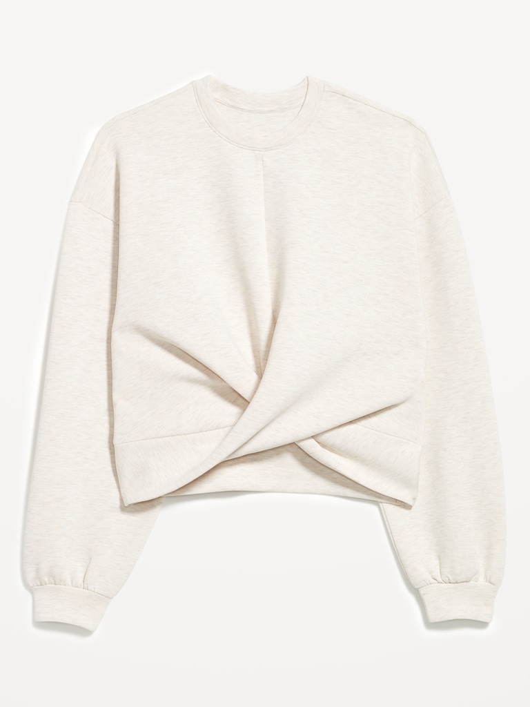Bounce Fleece Twist-Front Top