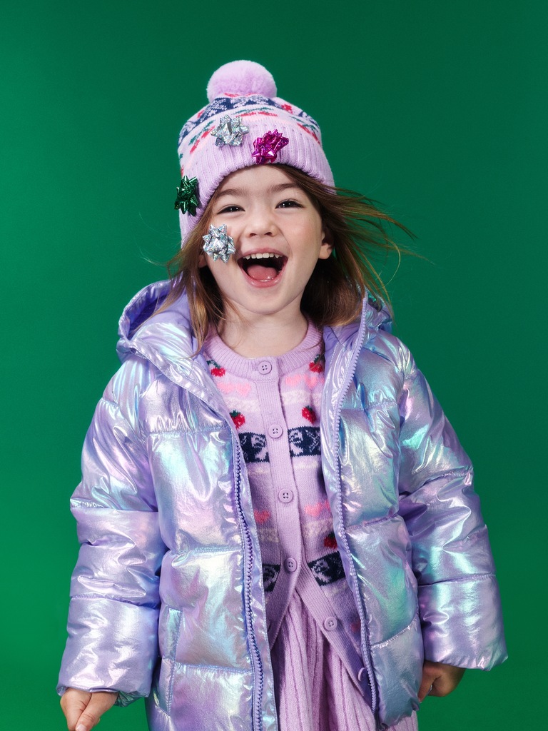 Shiny Puffer Jacket for Toddler Girls