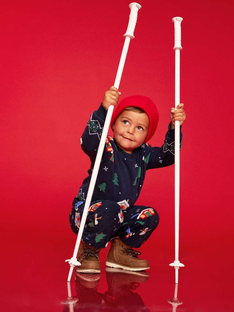 Printed Oversized Microfleece Sweatshirt for Toddler Boys