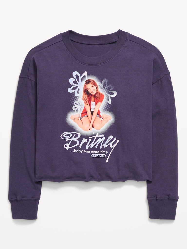 Britney Spears™ Graphic Raw-Edge T-Shirt for Girls