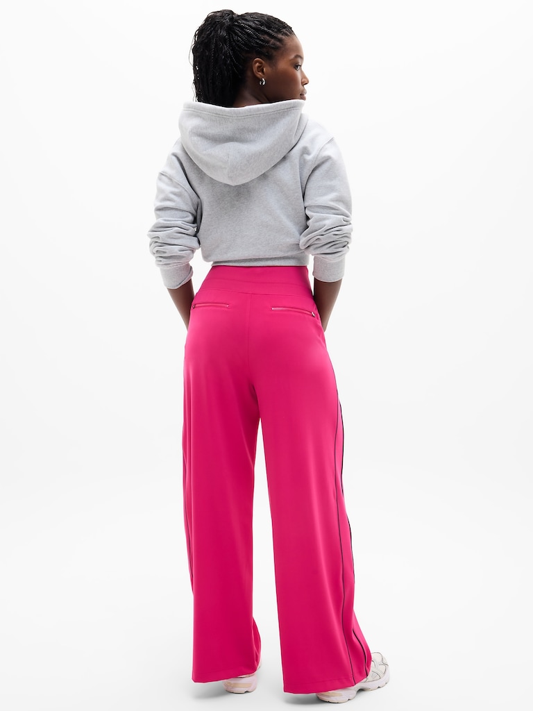 Venice High Rise Track Stripe Wide Leg Pant