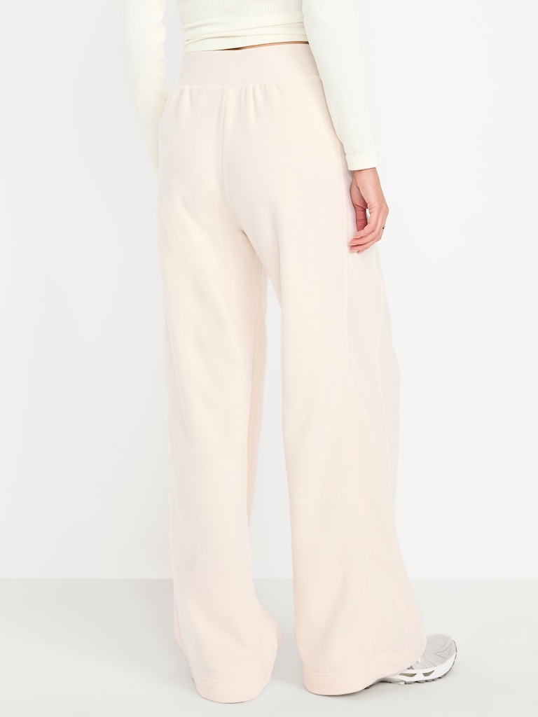 Extra High-Waisted Microfleece Wide-Leg Sweatpants