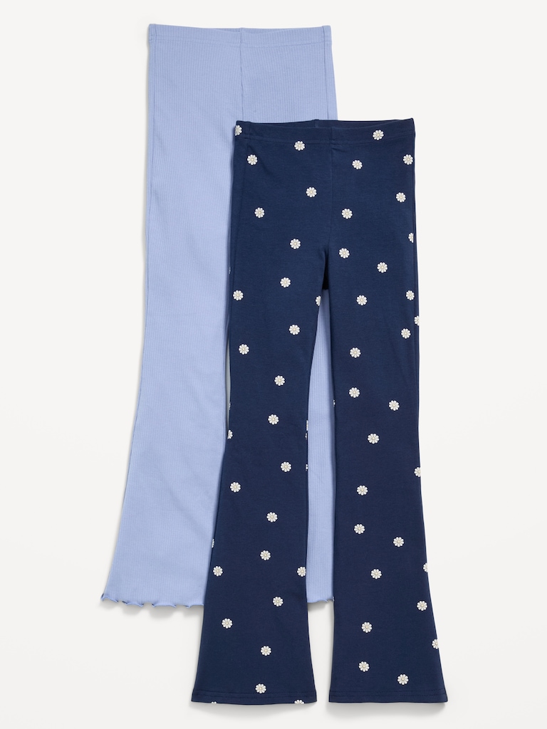 High-Waisted Flare Leggings 2-Pack for Girls