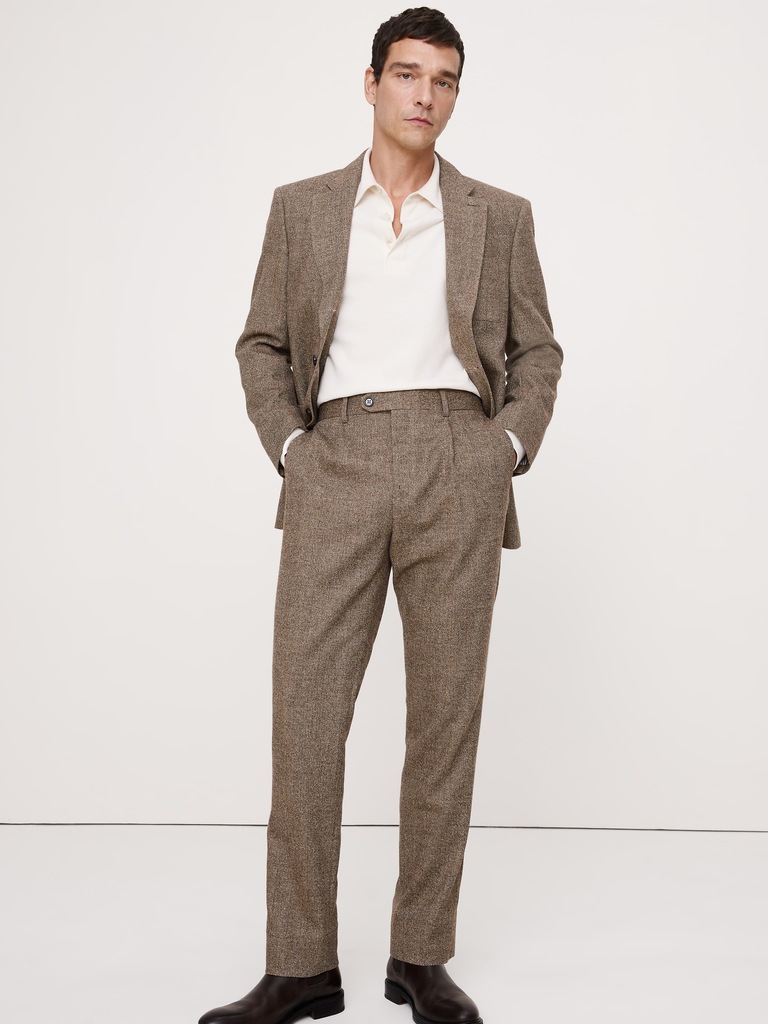 Italian Herringbone Suit Pant
