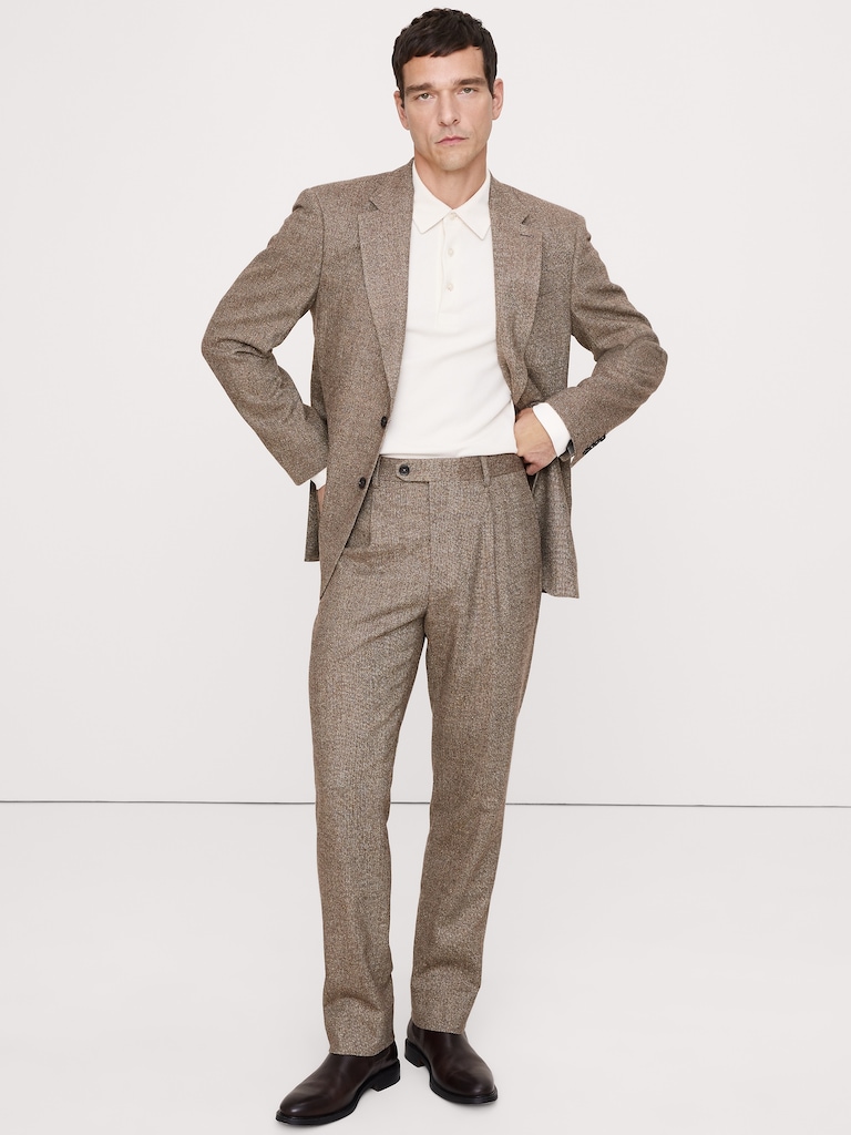 Italian Herringbone Suit Pant