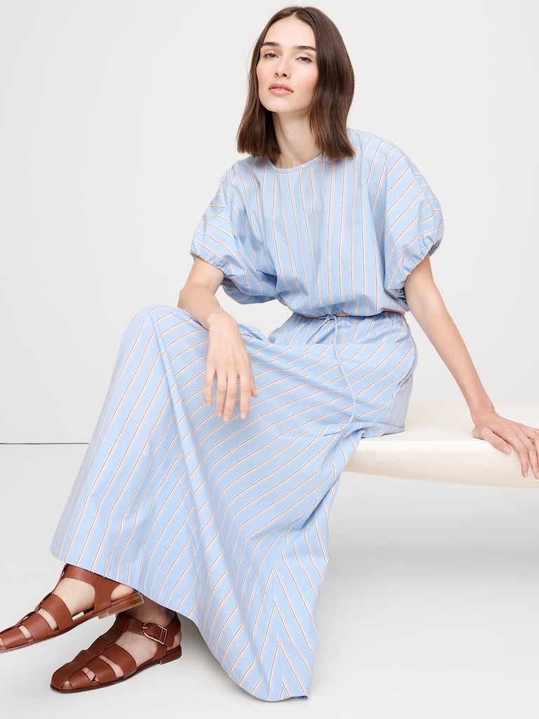 Cotton Poplin Maxi Skirt