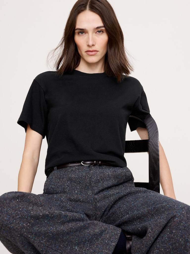 Cotton Slub Boyfriend T-Shirt