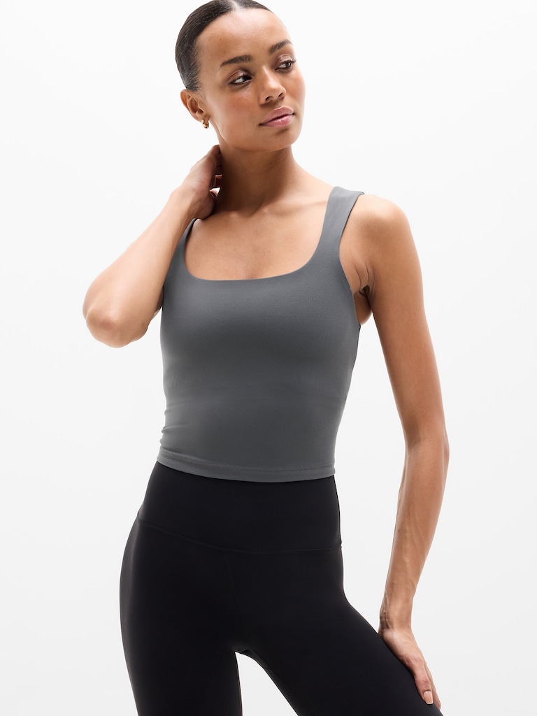Transcend Square Neck Crop Sports Bra D-DD