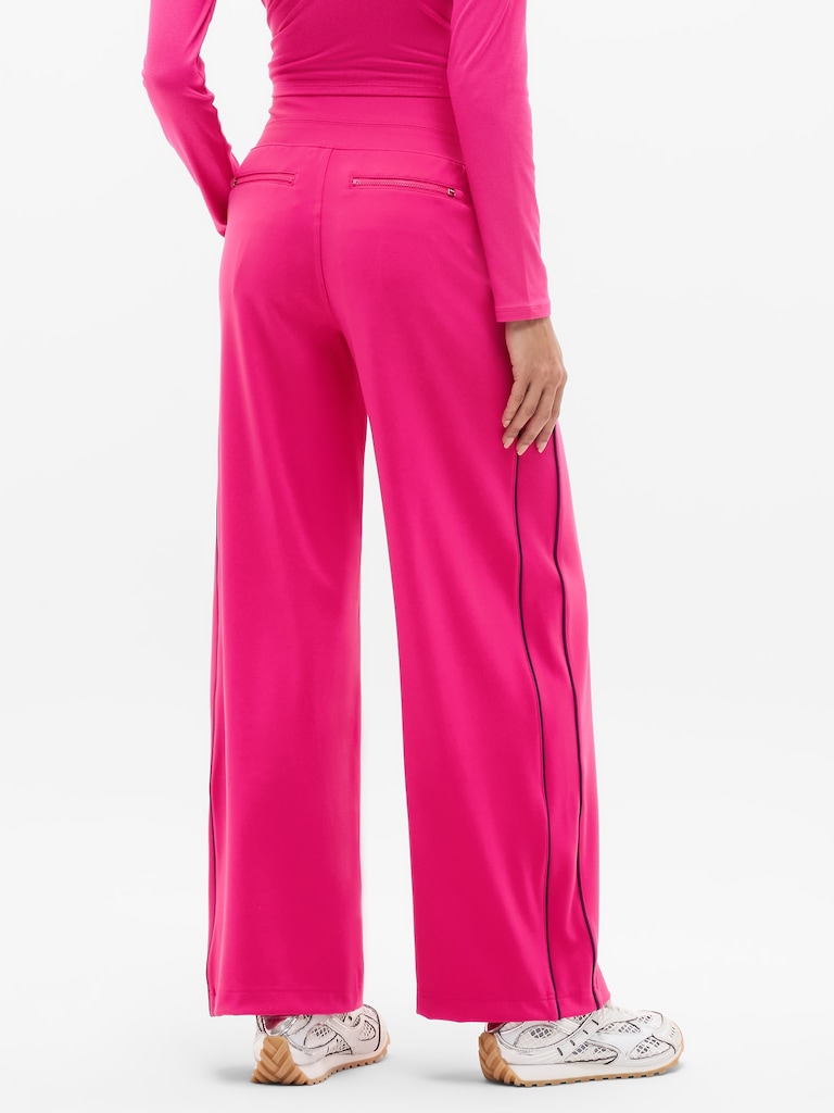Venice High Rise Track Stripe Wide Leg Pant