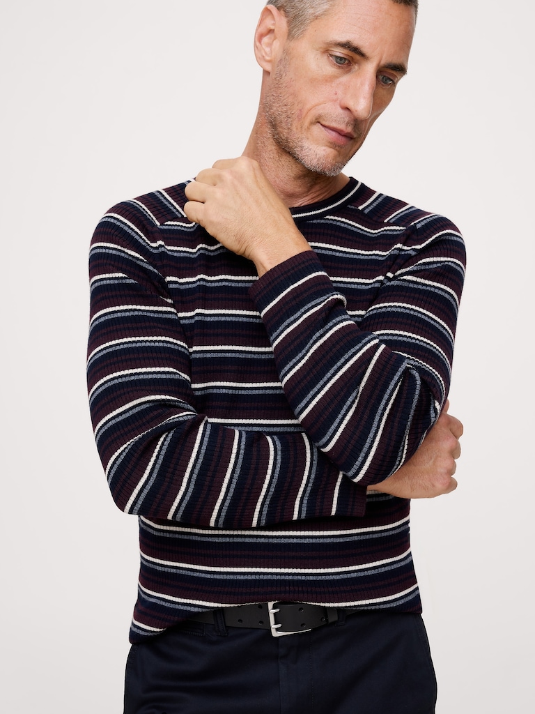 Slim Merino Ribbed Sweater