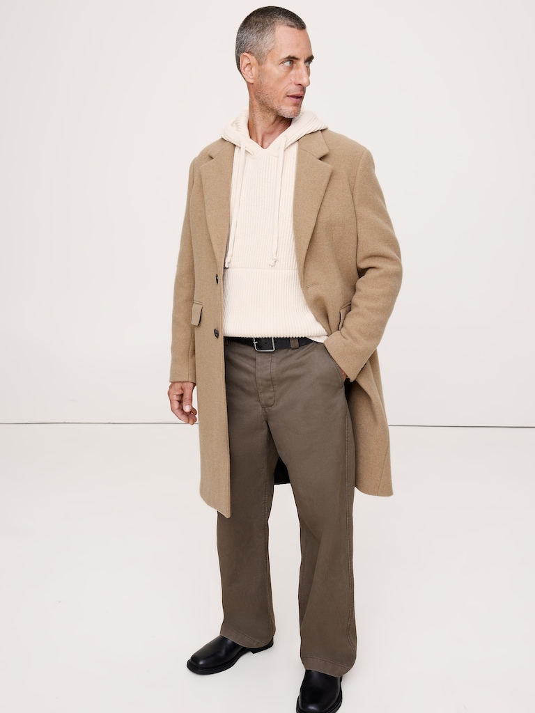 Merino-Cotton Sweater Hoodie