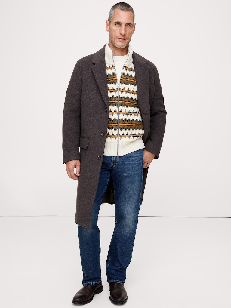 Fairisle Merino-Blend Sweater Jacket